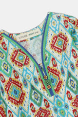 Printed Khaddar-Cream Infant 2PC