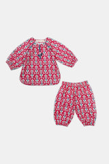 Printed Khaddar-Pink Infant 2PC
