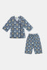 Printed Khaddar-Blue Infant 2PC