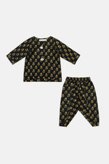 Printed Black Infant 2PC