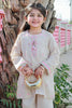 Embroidered Beige Girls 2PC