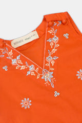Embroidered Orange Infant 2PC