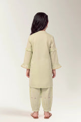 Dyed Embroidered Girls 2PC