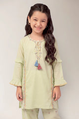 Dyed Embroidered Girls 2PC