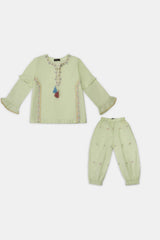 Dyed Embroidered Girls 2PC