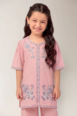 Dyed Embroidered Girls 2PC