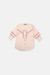 Printed Peach Girls Kurti
