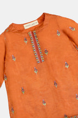 Orange Embroidered Infant 2PC