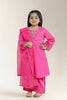 Embroidered Cotton Pink Girls 2PC