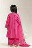 Embroidered Cotton Pink Girls 2PC