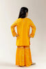 Embroidered Jacquard Yellow Girls 2PC