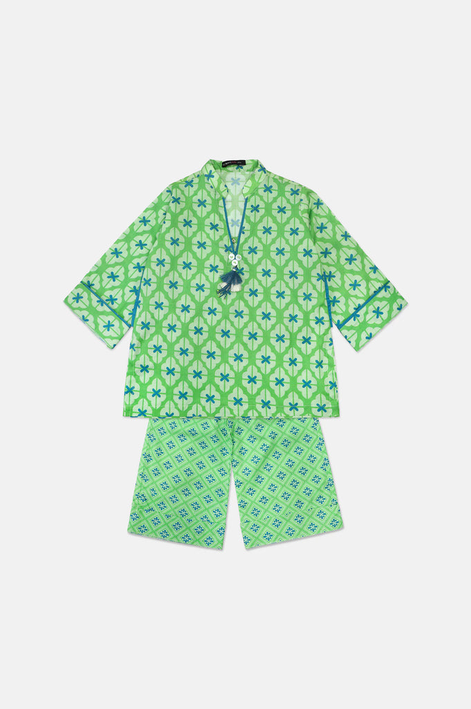 Printed Green Girls 2PC