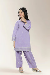 Embroidered Lilac Girls 2PC