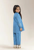 Embroidered Dobby Blue Girls 2PC