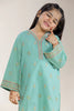 Embroidered Cambric Blue Girls 2PC