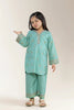 Embroidered Cambric Blue Girls 2PC