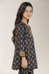 Printed Cotton Dobby Black Girls 2PC