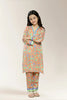 Printed Peach Girls 2PC