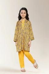 Printed Mustard Girls 2PC