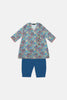 Printed Teal Girls 2PC
