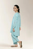 Embroidered Sky Blue Girls 2PC