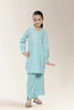 Embroidered Sky Blue Girls 2PC