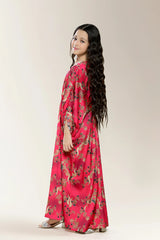 Printed Fushia Girls Kurti