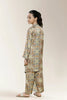 Printed Beige Girls 2PC
