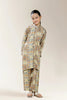 Printed Beige Girls 2PC
