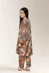 Printed Olive Girls 2PC