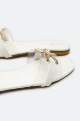 White Ladies Casual Slippers