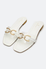 White Ladies Casual Slippers