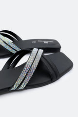 Black Ladies Casual Slippers