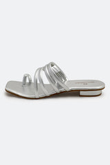 Silver Ladies Casual Slippers