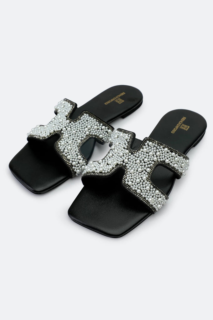 BLACK Ladies Casual Slippers