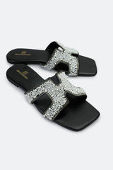 BLACK Ladies Casual Slippers