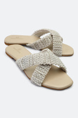 Cream Ladies Casual Slippers