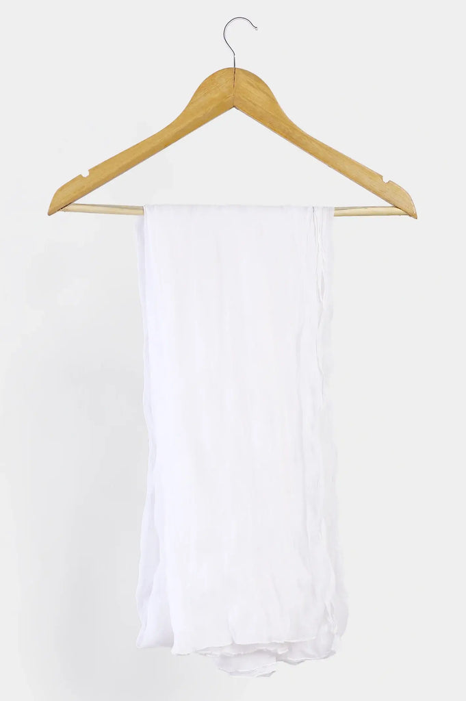 Women Crinkle Chiffon Off White Dupatta from Sohaye