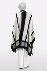 Women's Off White Cap Shawl