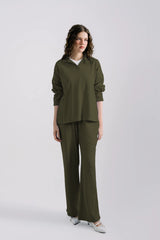 Knitted Olive Co-ord Set