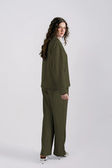 Knitted Olive Co-ord Set