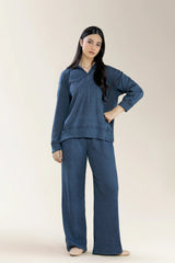 Knitted Navy Blue Co-ord Set