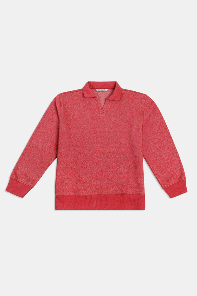 Knitted Fleece-Red Co-ord Set