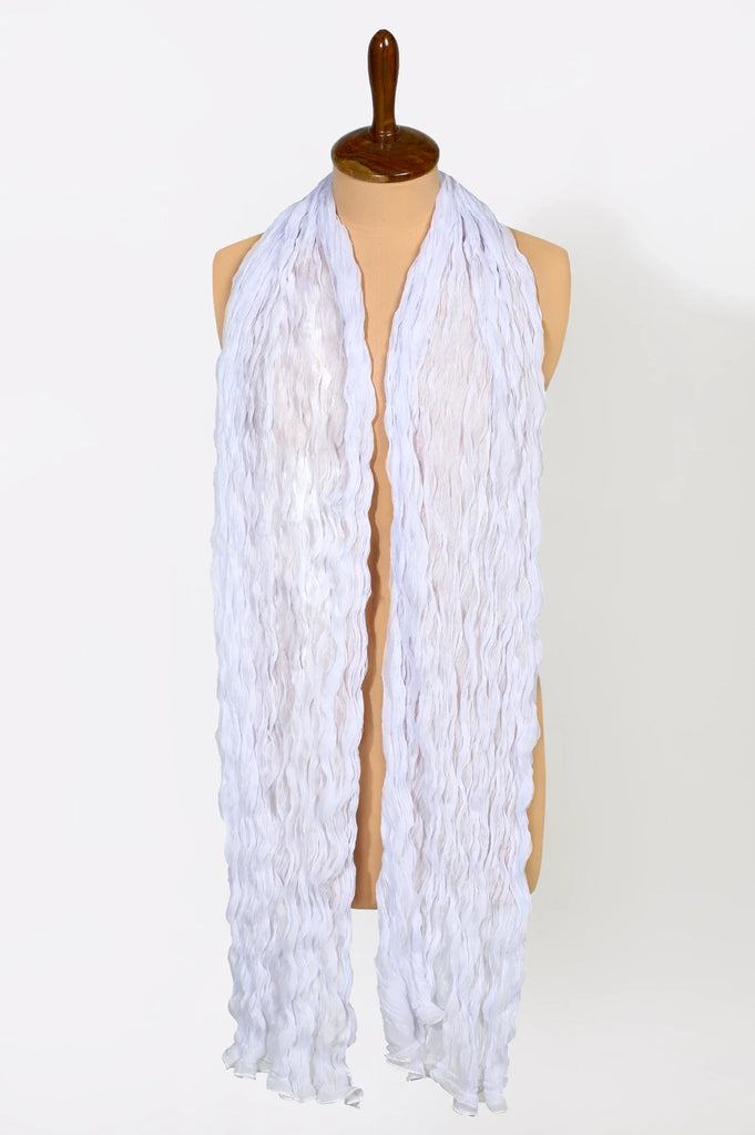 White Crinkle Shiffon Dupatta