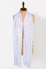 White Crinkle Shiffon Dupatta
