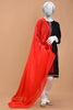 Red Chiffon Dupatta From Sohaye By Diners