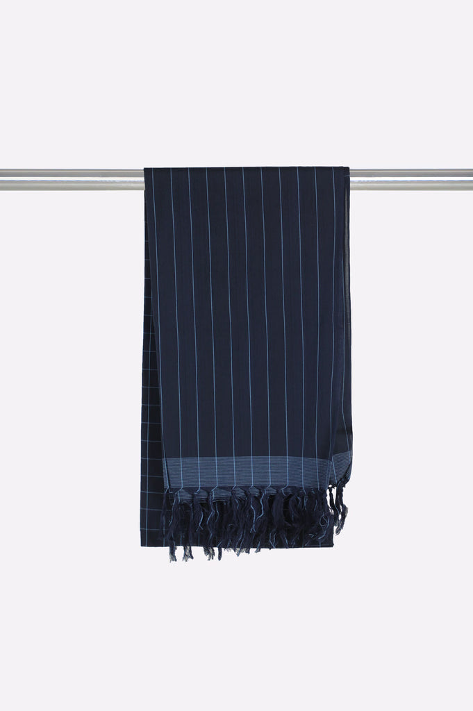 Navy Blue Plain Dupatta