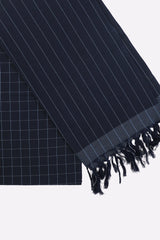 Navy Blue Plain Dupatta