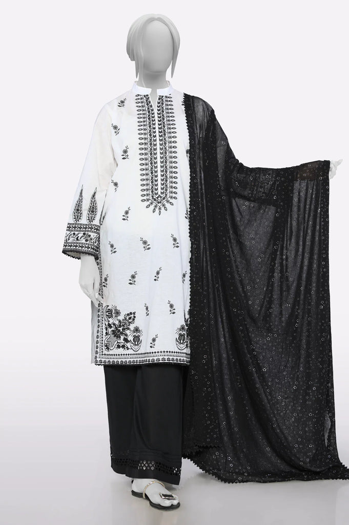 Black Plain Dupatta