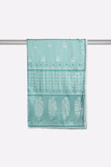 Sea Green Printed Dupatta